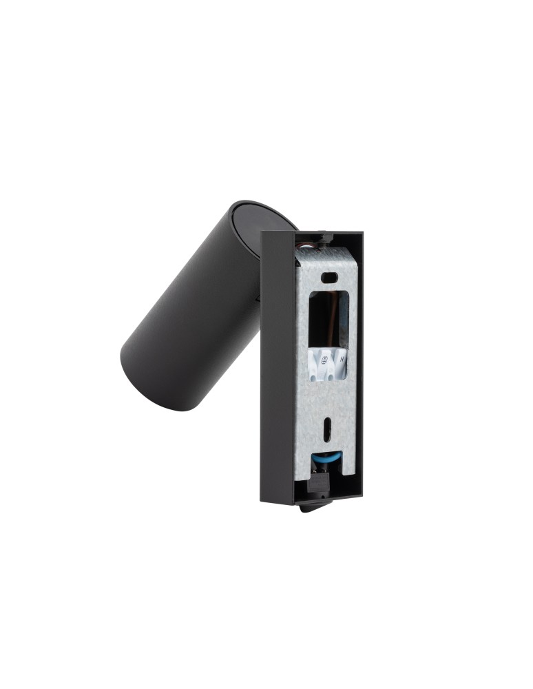Nowodvorski FOURTY  Ścienna Regulowany z włącznikiem Max moc 10W only LED GU10 R35  Czarny 11763