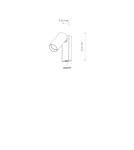 Reading wall lamps - Nowodvorski FOURTY Wall-mounted Adjustable with switch Max wattage 10W only LED GU10 R35 Black 11763 - product 7