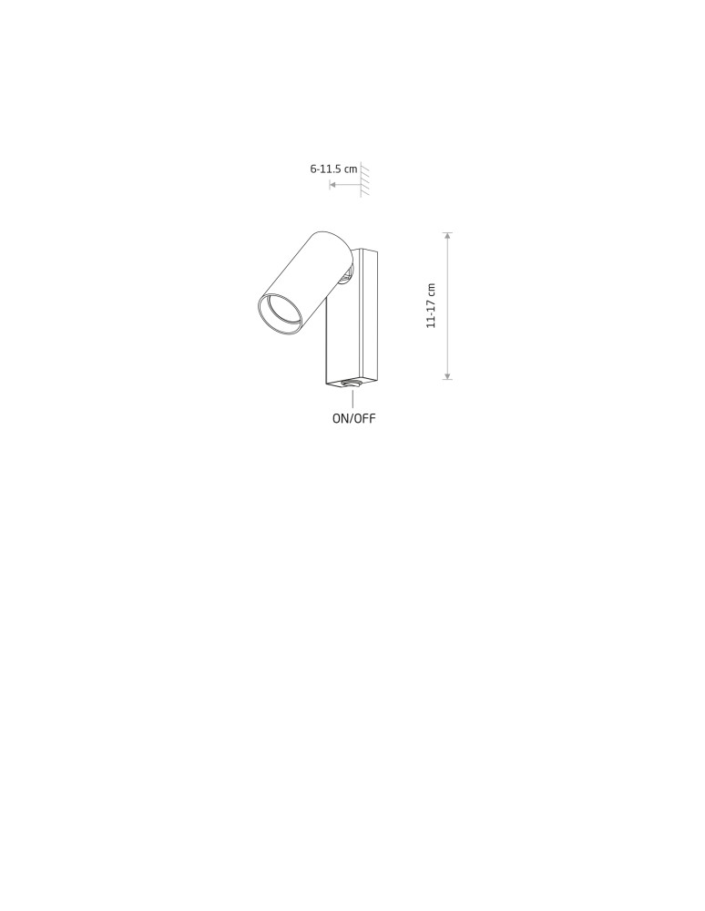 Reading wall lamps - Nowodvorski FOURTY Wall-mounted Adjustable with switch Max wattage 10W only LED GU10 R35 Black 11763 - product kolory-swiatla.pl 7