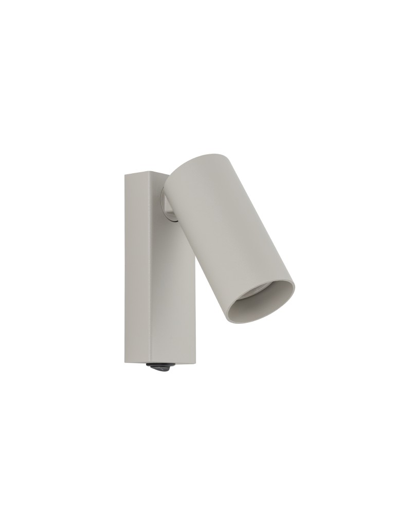 Reading wall lamps - Nowodvorski FOURTY Wall-mounted Adjustable with switch Max wattage 10W only LED GU10 R35 Silk gray 11765 - product kolory-swiatla.pl 1