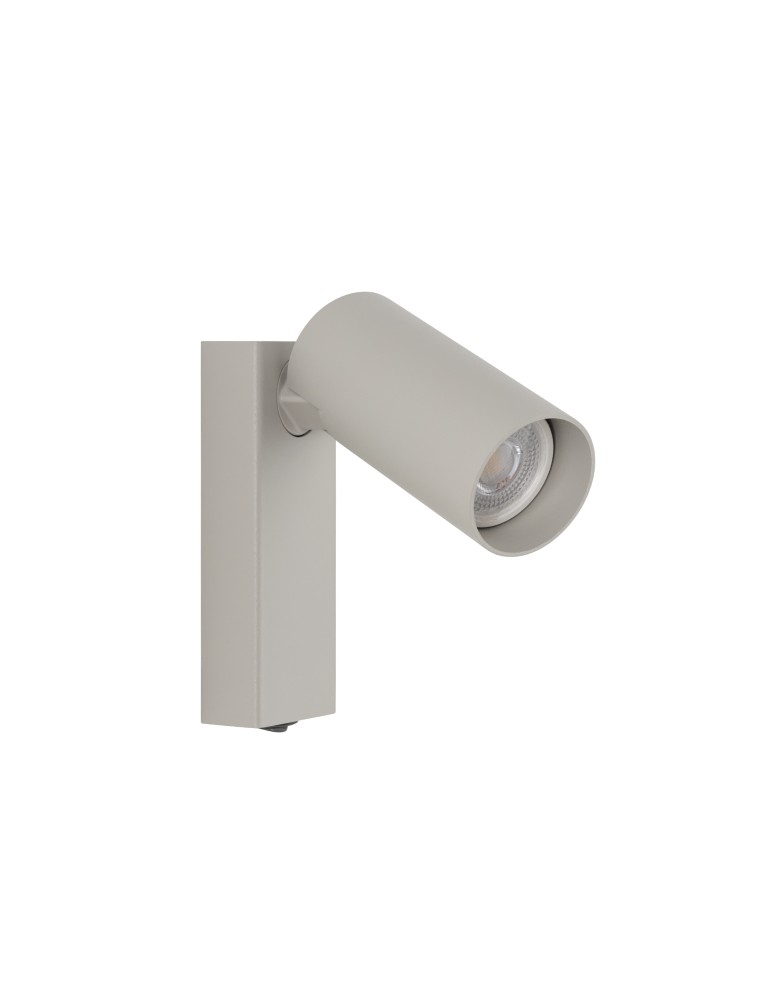 Reading wall lamps - Nowodvorski FOURTY Wall-mounted Adjustable with switch Max wattage 10W only LED GU10 R35 Silk gray 11765 - product kolory-swiatla.pl 3