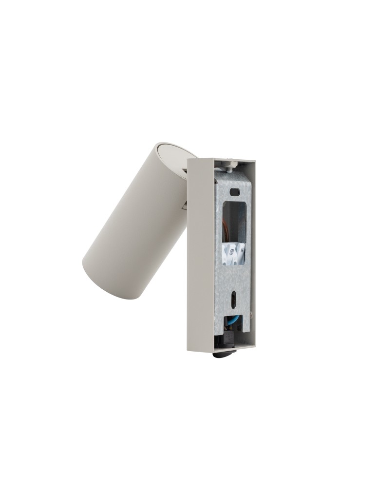 Reading wall lamps - Nowodvorski FOURTY Wall-mounted Adjustable with switch Max wattage 10W only LED GU10 R35 Silk gray 11765 - product kolory-swiatla.pl 6