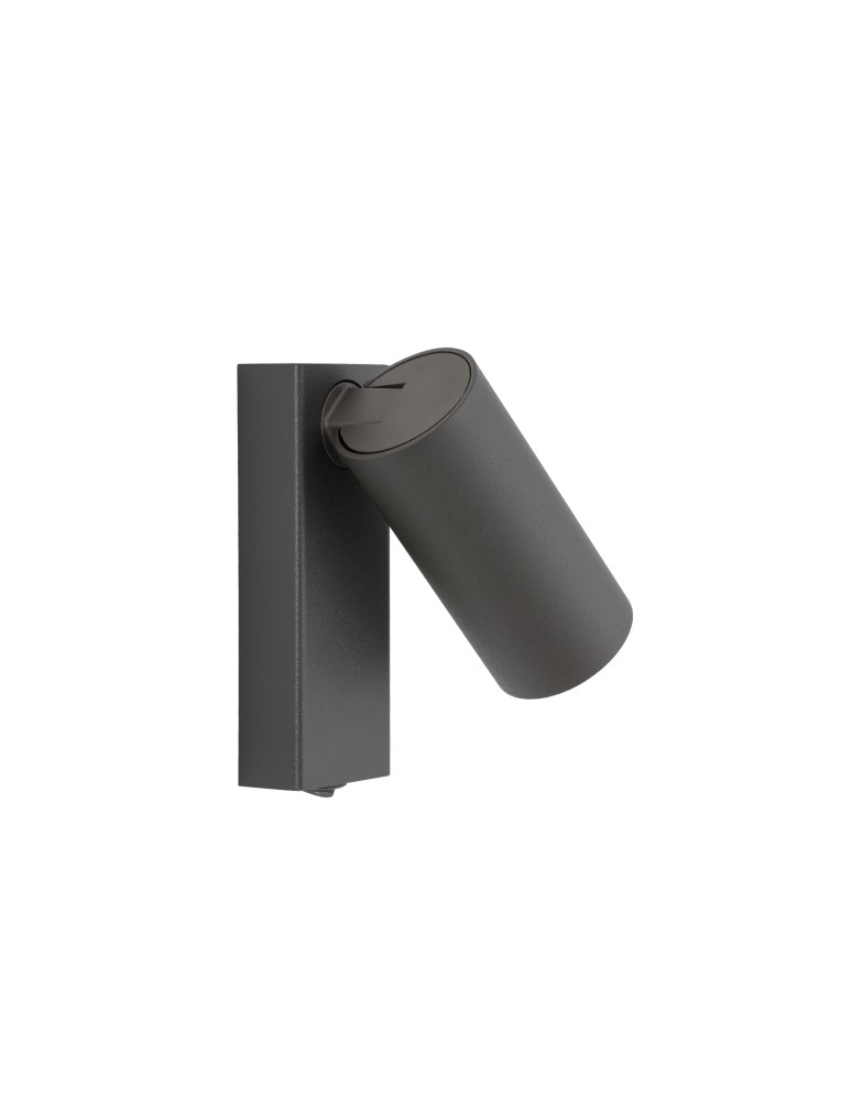 Reading wall lamps - Nowodvorski FOURTY Wall mounted Adjustable with switch Max wattage 10W only LED GU10 R35 Umbra gray 11766 - product kolory-swiatla.pl 5