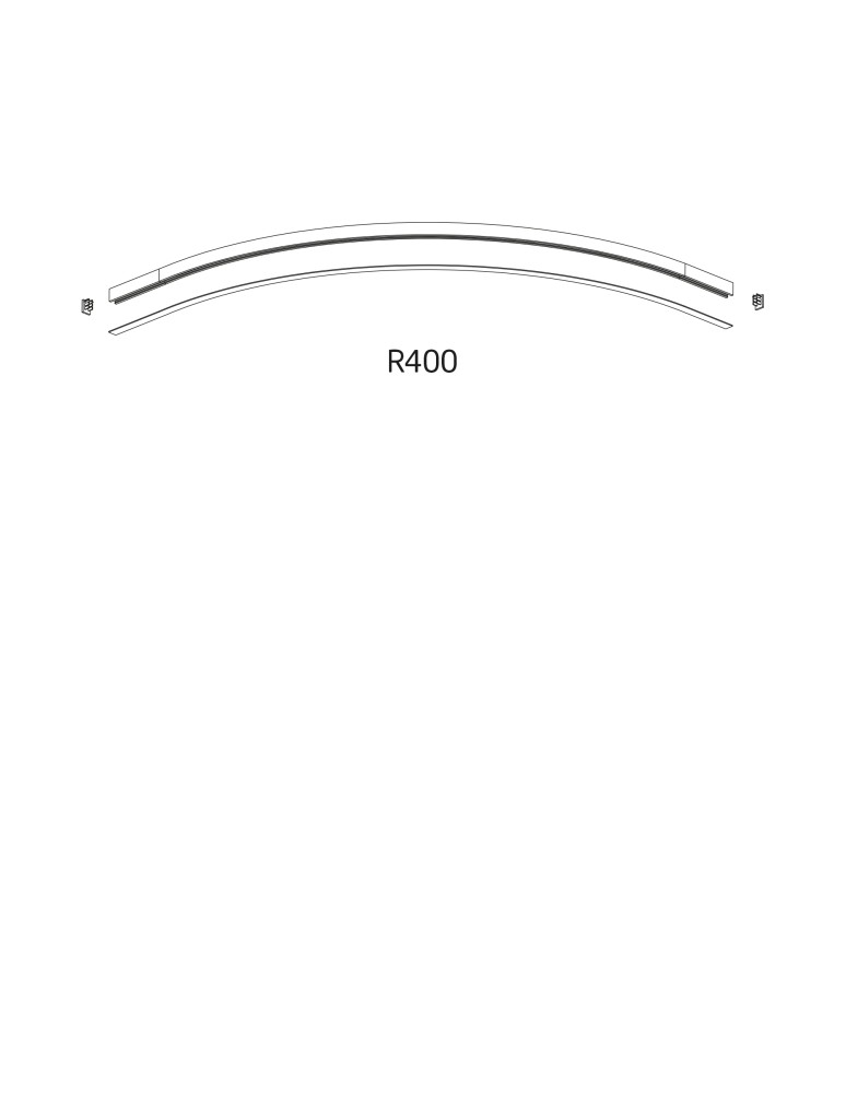 Magnetic rails - Nowodvorski NANO - LVM CURVE TRACK R400 Rail systems 1-circuit low voltage 24V NANO-LVM Surface-mounted rail Black  - product kolory-swiatla.pl 3