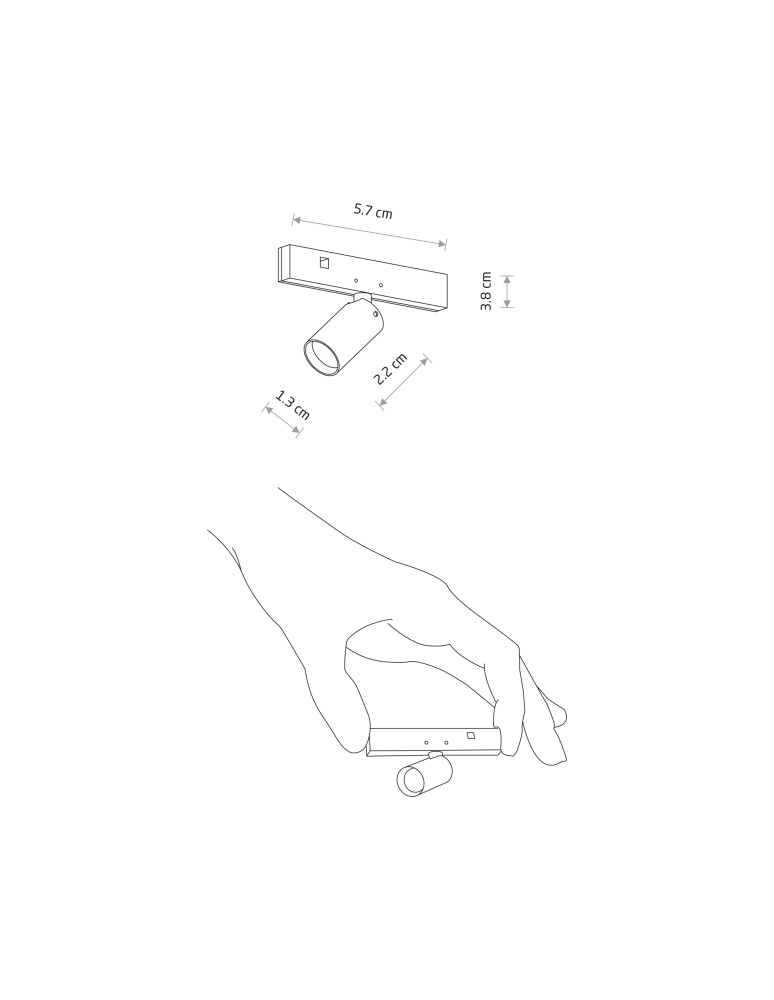 Nowodvorski NANO - LVM SPOT LED 1W Systemy szynowe 1-obwodowy niskonapięciowy 24V NANO-LVM Lampy led Max moc 1W LED  3000K Czar