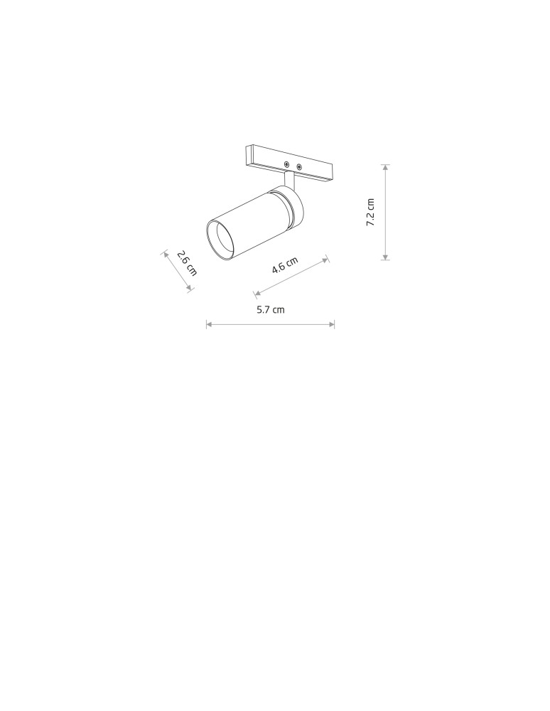 Nowodvorski NANO - LVM SPOT ZOOM LED 2W Systemy szynowe 1-obwodowy niskonapięciowy 24V NANO-LVM Lampy led Max moc 2W LED  3000K