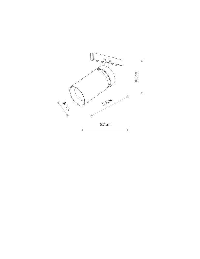 Magnetic rail lamps - Nowodvorski NANO - LVM SPOT ZOOM LED 5W Rail systems 1-circuit low voltage 24V NANO-LVM led lamps Max power 5W LED 3000K - product kolory-swiatla.pl 10