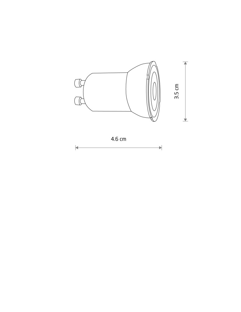 LED MR11 230V bulbs - Nowodvorski REFLECTOR LED, GU10, R35, 4W , CERAMIC GU10 R35 Max power 4W LED 3000K 11598 - product kolory-swiatla.pl 6