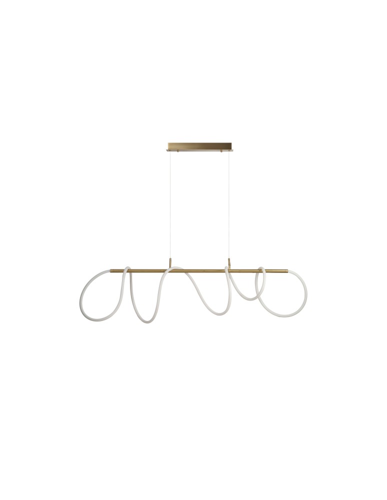 LED pendant lamps - Azzardo ZIGZAG GO Pendant Brushed Brass AZ6528 - product kolory-swiatla.pl 1
