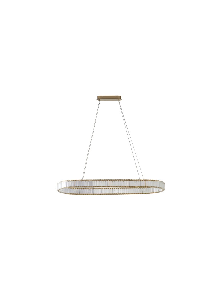Glamour pendant lamps - Azzardo SPARKING PENDANT 120 CCT DIMM GO + PILOT Pendant Gold Shimmering Variable Light Color AZ6567 - product kolory-swiatla.pl 1