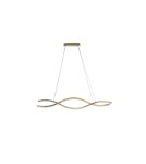 Glamour pendant lamps - Azzardo SPARK WAVES PENDANT 120 CCT DIMM GO + PILOT Pendant Gold Shimmering Variable Light Color AZ6563 - product 1