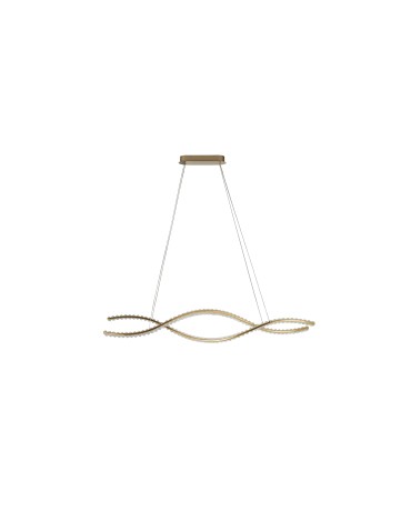 Azzardo SPARK WAVES PENDANT 120 CCT DIMM GO + PILOT Pendant Gold Shimmering Variable Light Color AZ6563