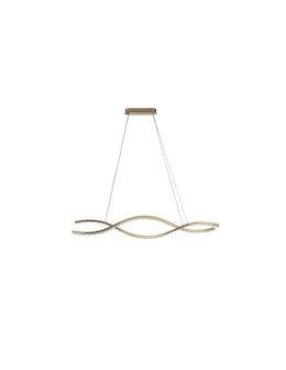 Azzardo SPARK WAVES PENDANT 120 CCT DIMM GO + PILOT Pendant Gold Shimmering Variable Light Color AZ6563