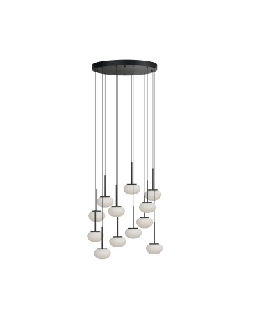 Azzardo SERENITY 12 BK Hanging Pendant Matte Black AZ6534