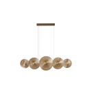 Designer pendant lamps - Azzardo NAZAR PENDANT 5 3-STEP DIMM Pendant Glossy Amber AZ6531 - product 1