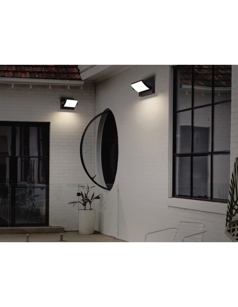 Outdoor wall lamps - Azzardo DURANTE IP54 CCT BK Wall Mounted Matte Black Variable Light Color AZ6537 - product kolory-swiatla.pl 3