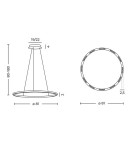 Pendant lamps circles - Azzardo APUS 80 BK Hanging Pendant Matte Black AZ6532 - product 4