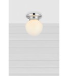 Scandinavian style ceiling lamps - Markslojd RONDA Ceiling 1L White/Chrome IP44 109029 - product 2