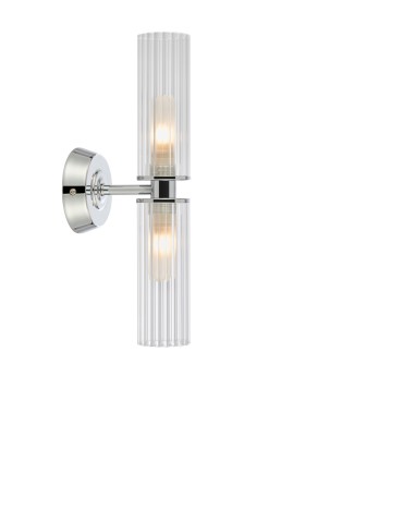 Markslojd RIMINI Wall-mounted 2L Transparent/Chrome IP44 109027