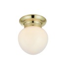 Scandinavian style ceiling lamps - Markslojd RONDA Ceiling 1L White/Brass IP44 109030 - product 1