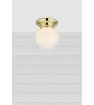 Scandinavian style ceiling lamps - Markslojd RONDA Ceiling 1L White/Brass IP44 109030 - product 2