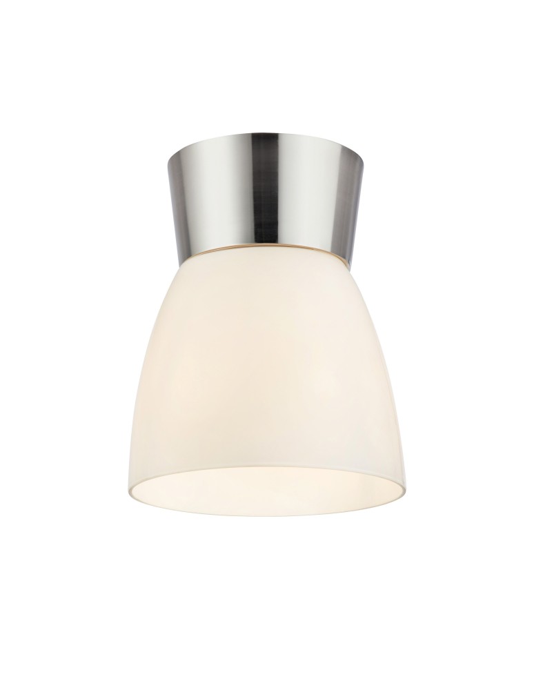 Scandinavian style ceiling lamps - Markslojd NERJA Ceiling 1L White/Steel 109026 - product kolory-swiatla.pl 1