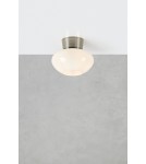 Scandinavian style ceiling lamps - Markslojd MALAGA Ceiling 1L White/Satin Nickel 109025 - product 2