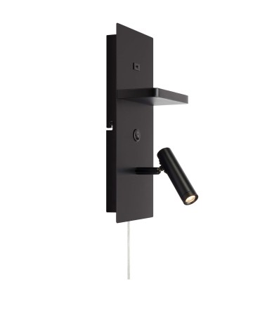 Markslojd CARICA Ścienna 1L LED USB-C z Włącznikiem Czarny 109018