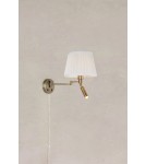 Reading wall lamps - Markslojd PIVOT Wall Mounted 2L Ecru/Antique Brass 109017 - product 2