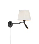Reading wall lamps - Markslojd PIVOT Wall Mounted 2L Ecru/Black 109016 - product 1