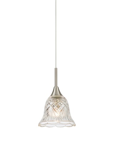 Markslojd LUNA Pendant 1L Transparent/Satin Nickel 109012