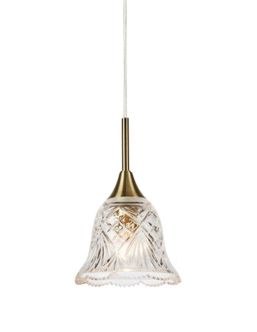 Markslojd LUNA Hanging 1L Transparent/Antique Brass 109011