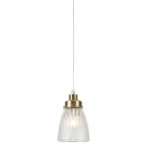 Single pendant lamps - Markslojd BELLIS Hanging 1L Transparent/Antique Brass 109010 - product 1