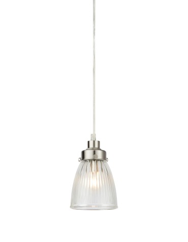 Markslojd BELLIS Pendant 1L Transparent/Satin Nickel 109009