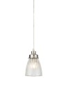 Markslojd BELLIS Pendant 1L Transparent/Satin Nickel 109009