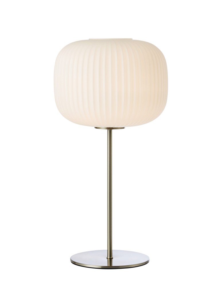 Scandinavian style table lamps - Markslojd SOBER Table 1L White/Satin Nickel 109007 - product kolory-swiatla.pl 1