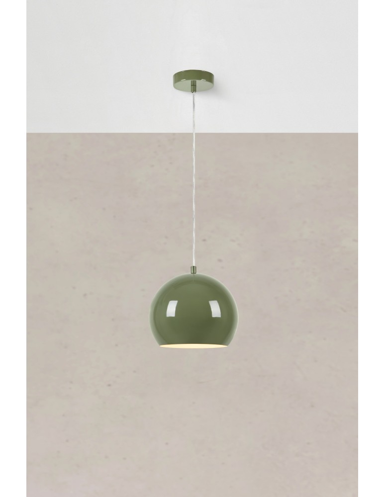 Scandinavian style pendant lamps - Markslojd POP Hanging 1L 20cm Green 108991 - product kolory-swiatla.pl 2