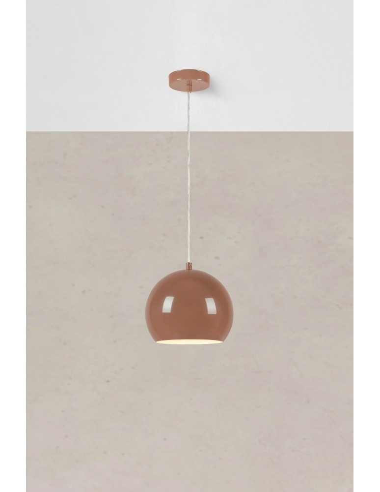 Scandinavian style pendant lamps - Markslojd POP Hanging 1L 20cm Brown 108990 - product kolory-swiatla.pl 2