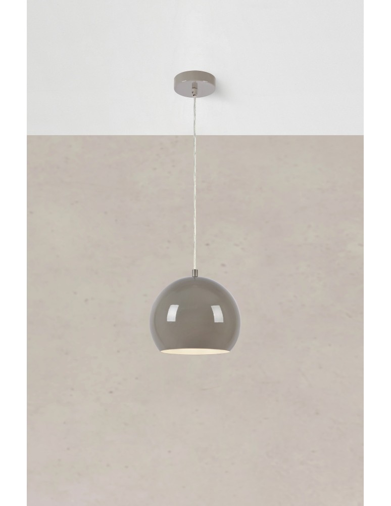 Scandinavian style pendant lamps - Markslojd POP Hanging 1L 20cm Grey 108989 - product kolory-swiatla.pl 2