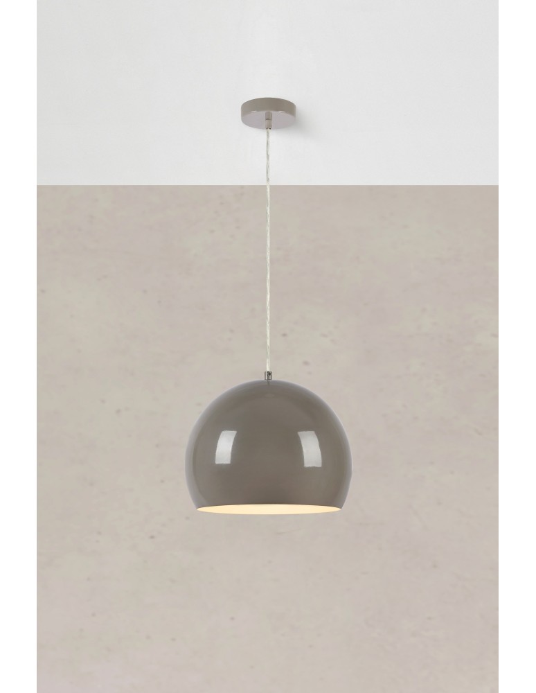 Scandinavian style pendant lamps - Markslojd POP Hanging 1L 28cm Gray 108986 - product kolory-swiatla.pl 2