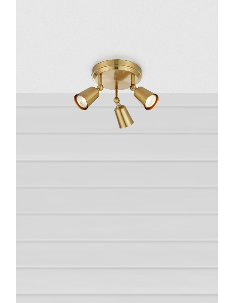 Spotlight ceiling lamps - Markslojd TINY Ceiling 3L Brass 108980 - product kolory-swiatla.pl 2