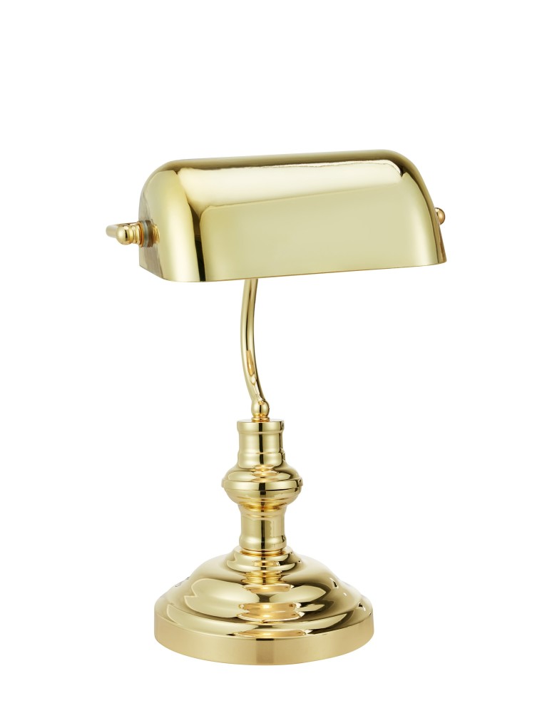 Classic table lamps - Markslojd BANKERS Table 42cm 1L Brass 108977 - product kolory-swiatla.pl 1