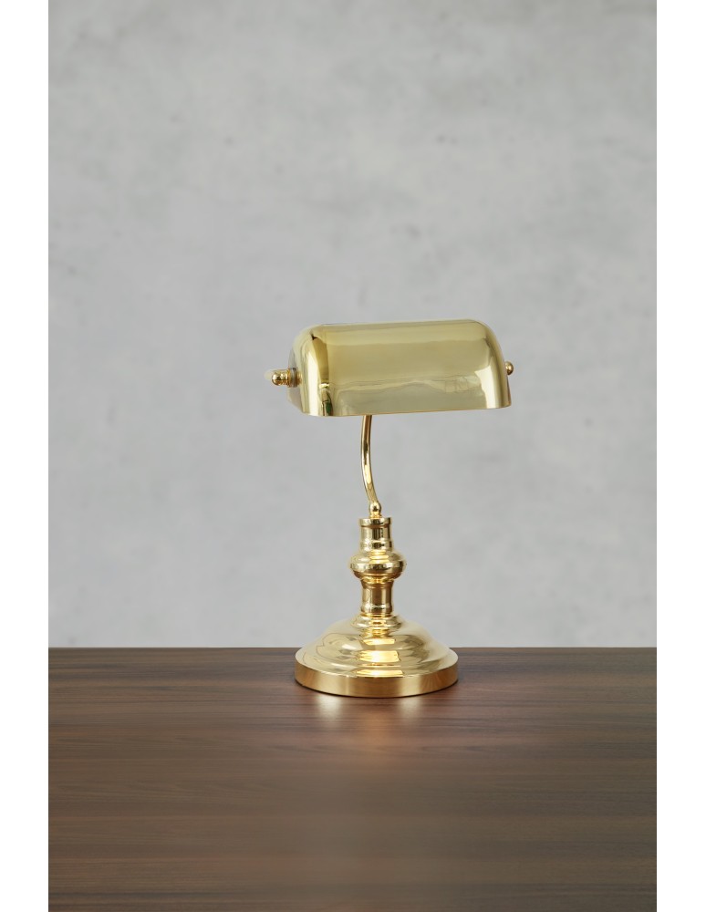 Classic table lamps - Markslojd BANKERS Table 42cm 1L Brass 108977 - product kolory-swiatla.pl 2