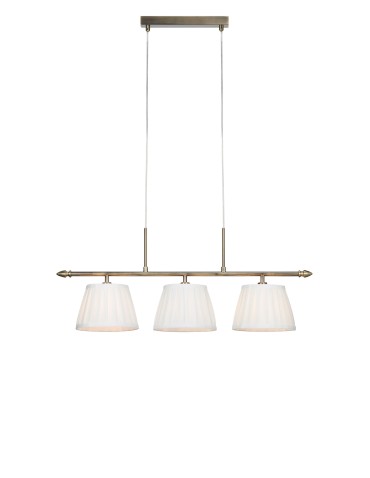 Markslojd OXFORD Pendant 3L Ecru/Antique Brass 108975