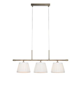 Markslojd OXFORD Pendant 3L Ecru/Antique Brass 108975