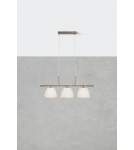 Pendant lamps over the island - Markslojd OXFORD Pendant 3L Ecru/Antique Brass 108975 - product 2