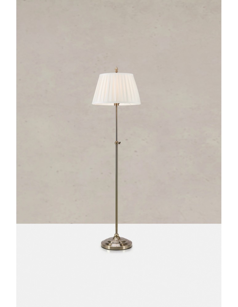 Classic floor lamps - Markslojd OXFORD Floor 1L Ecru/Antique Brass 108972 - product kolory-swiatla.pl 2