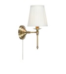 Wall lamps with lampshade - Markslojd MANOR Wall Mount 1L White/Antique Brass 108968 - product 1