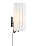 Wall lamps with lampshade - Markslojd HIKARI Wall Mounted 1L White/Black 108960 - product 1