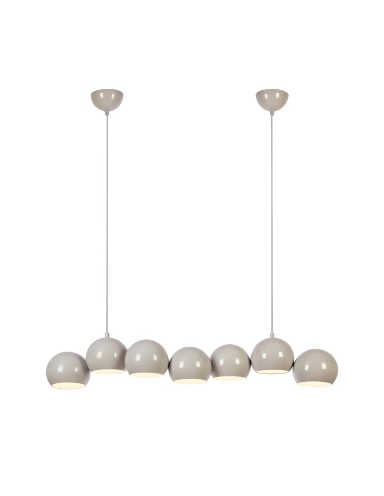 Pendant lamps over the island - Markslojd CUPOLO Hanging 7L Grey Brown 108914 - product kolory-swiatla.pl 1